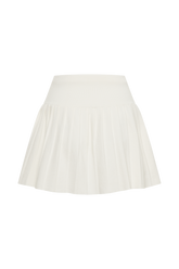 Beverly Knit Pleated Mini Skirt - Ivory